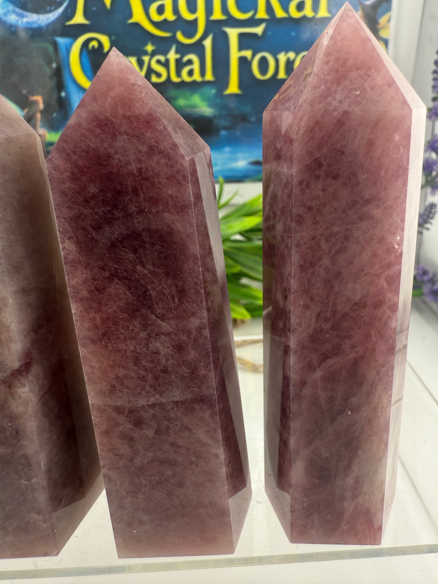 Purple Rose Quartz Points