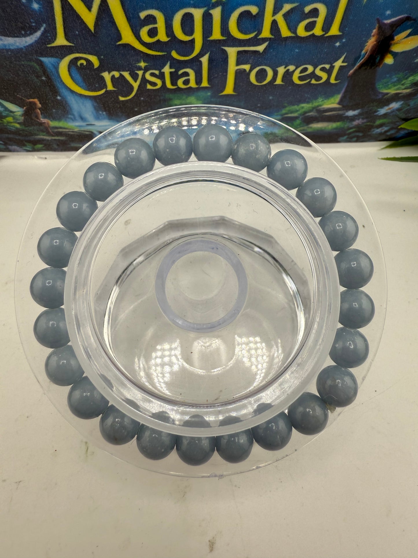 Angelite Crystal Bracelet 8mm