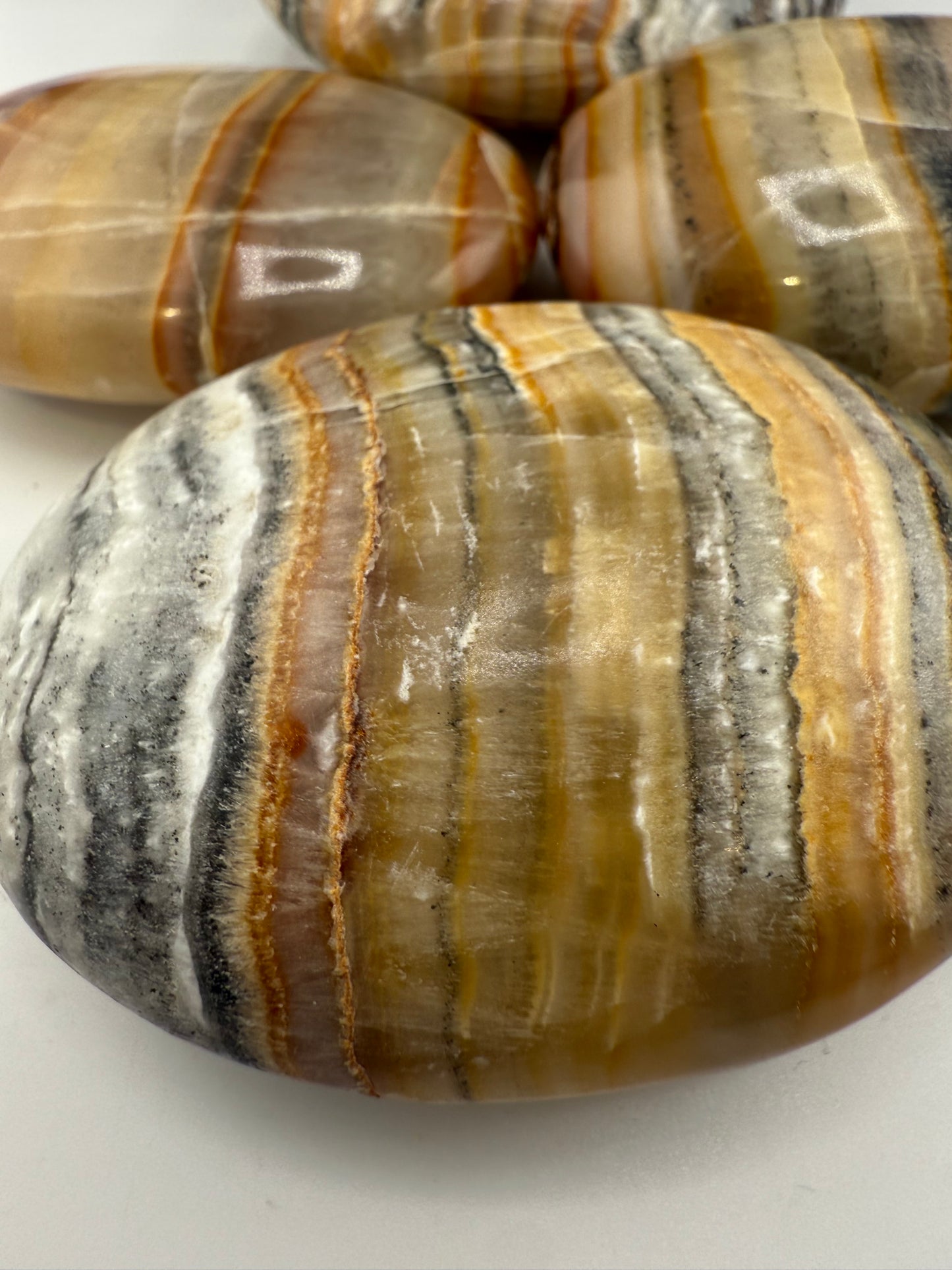 Red Aragonite Palm Stone