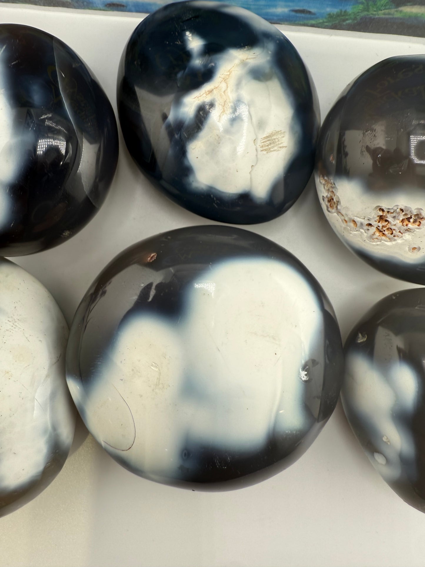 Orca Agate Palm Stone