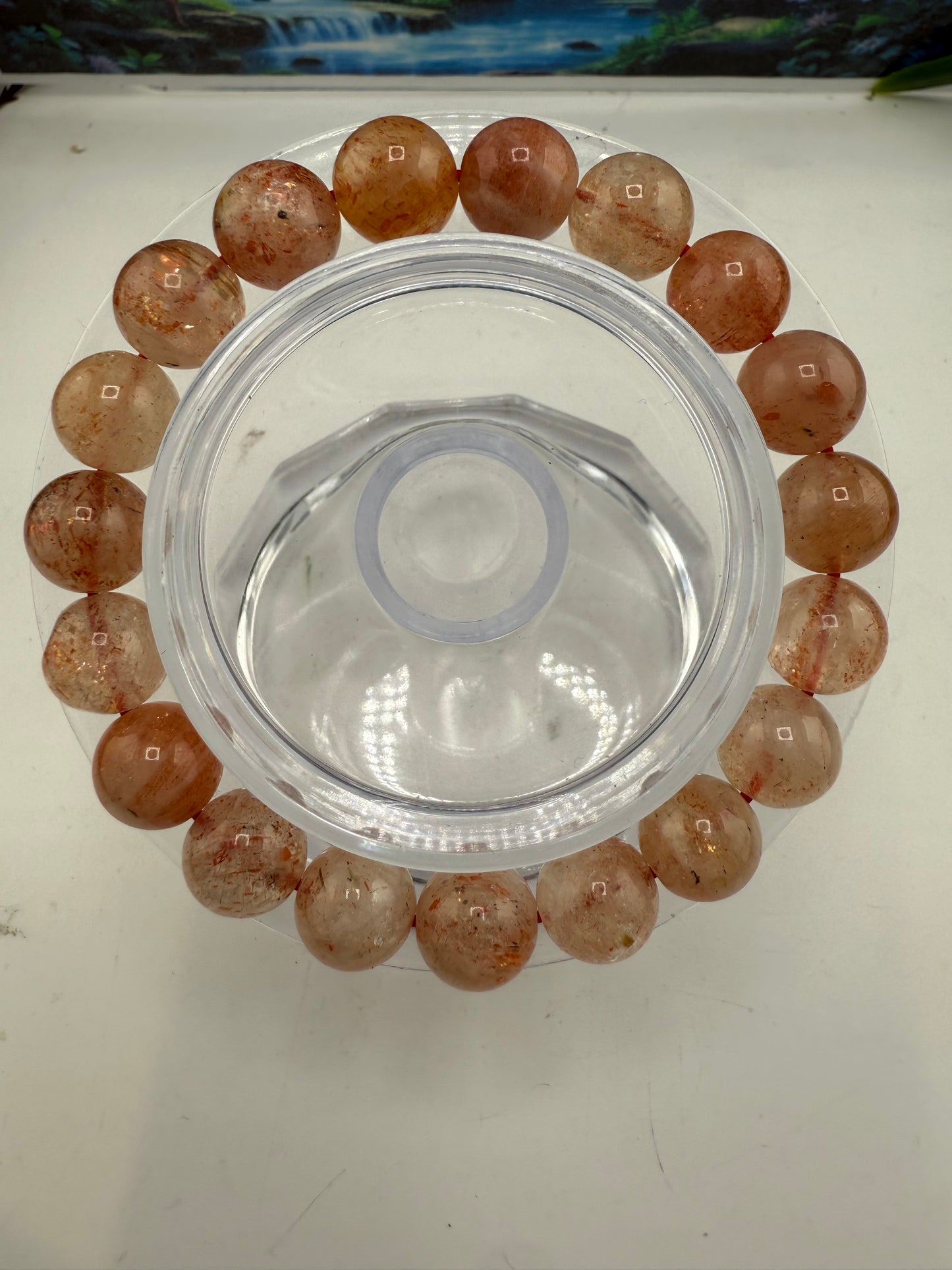Sunstone Bead Bracelet 10mm