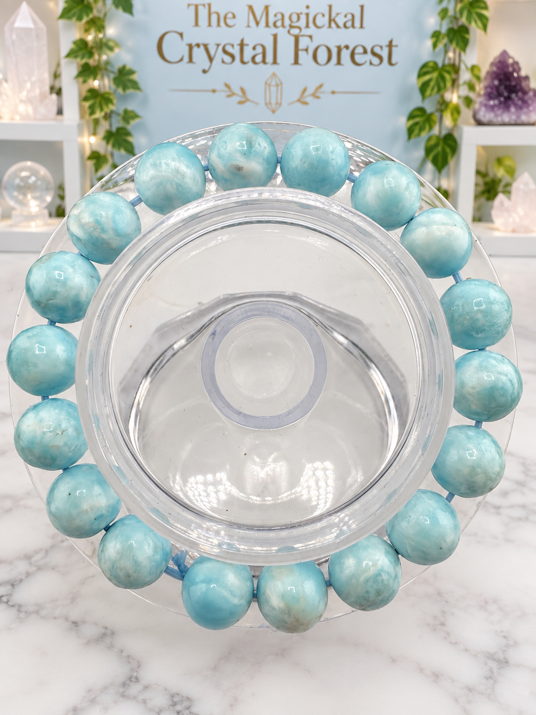 Hemimorphite Bead Bracelet 8mm