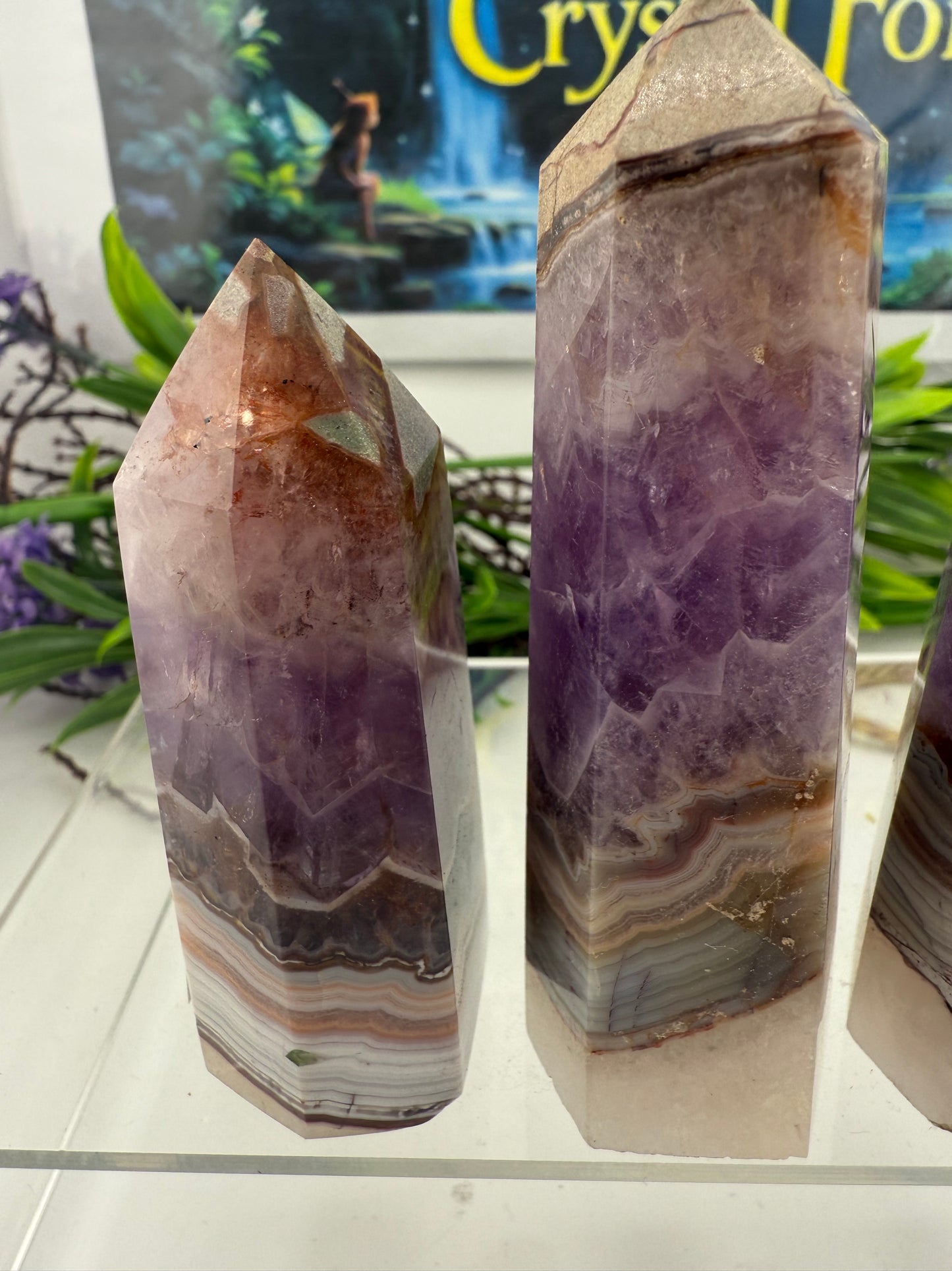 Amethyst Lace Agate Points