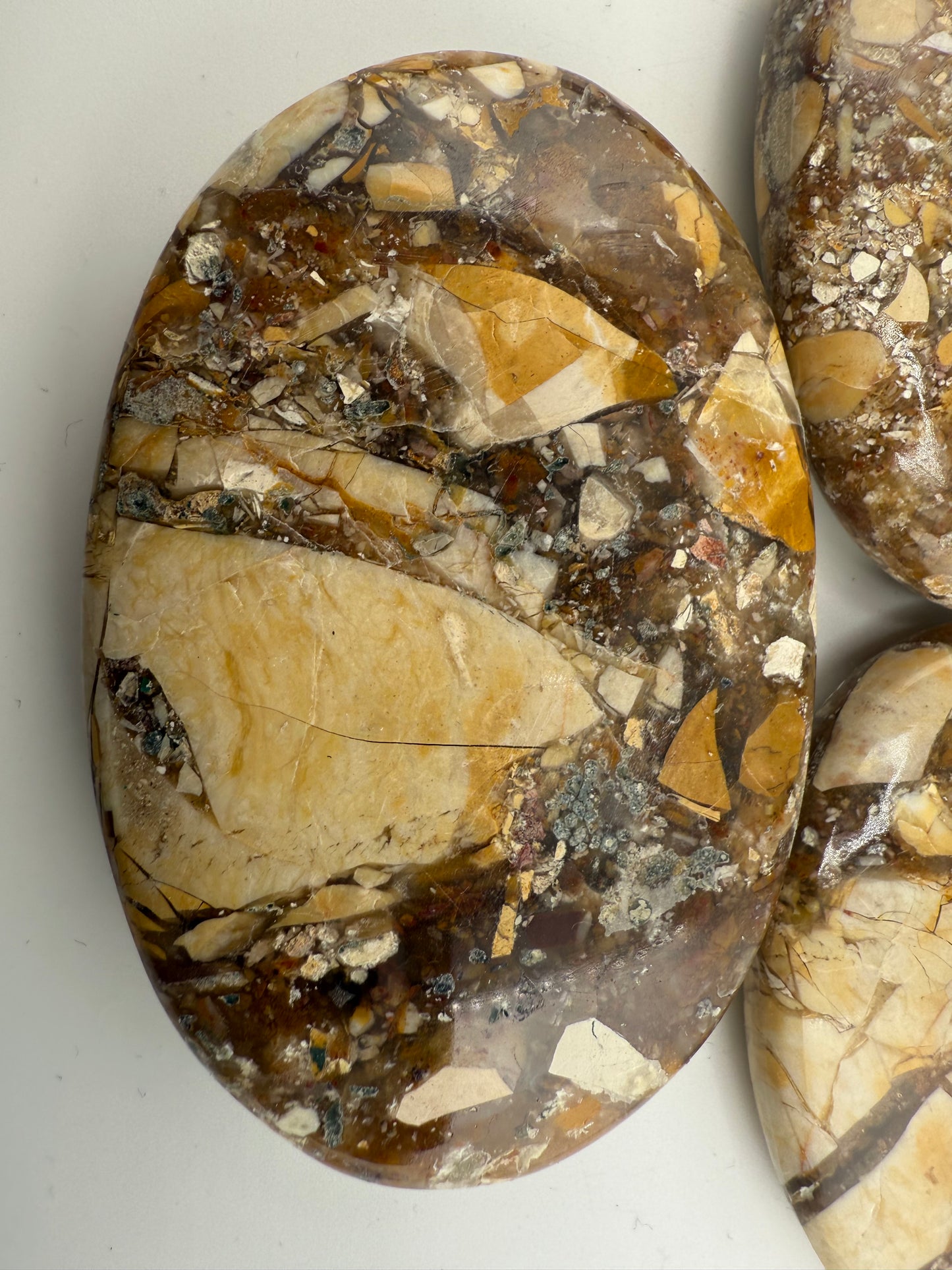 Breciated Mookite Palm Stone