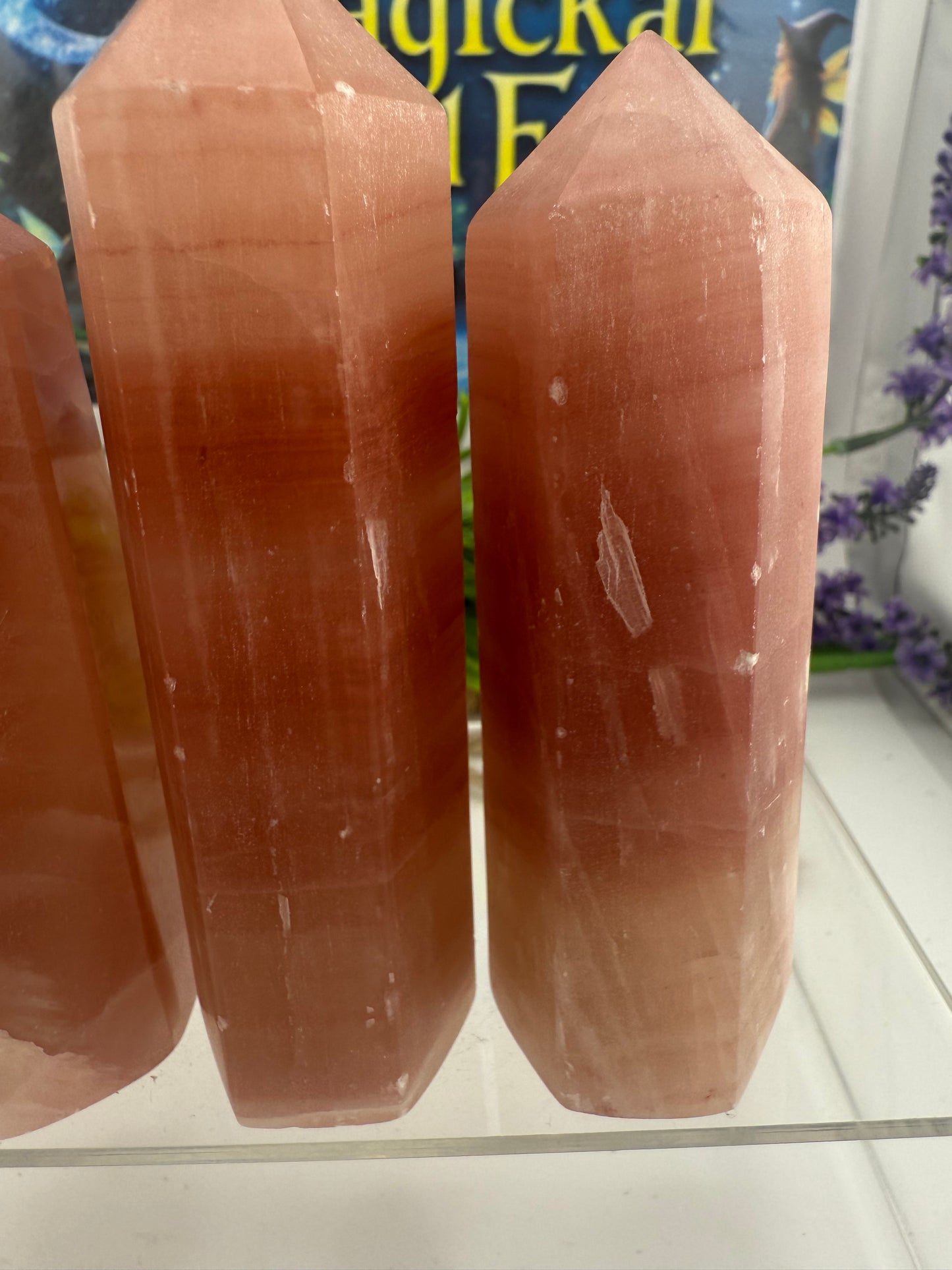 Red Calcite Points