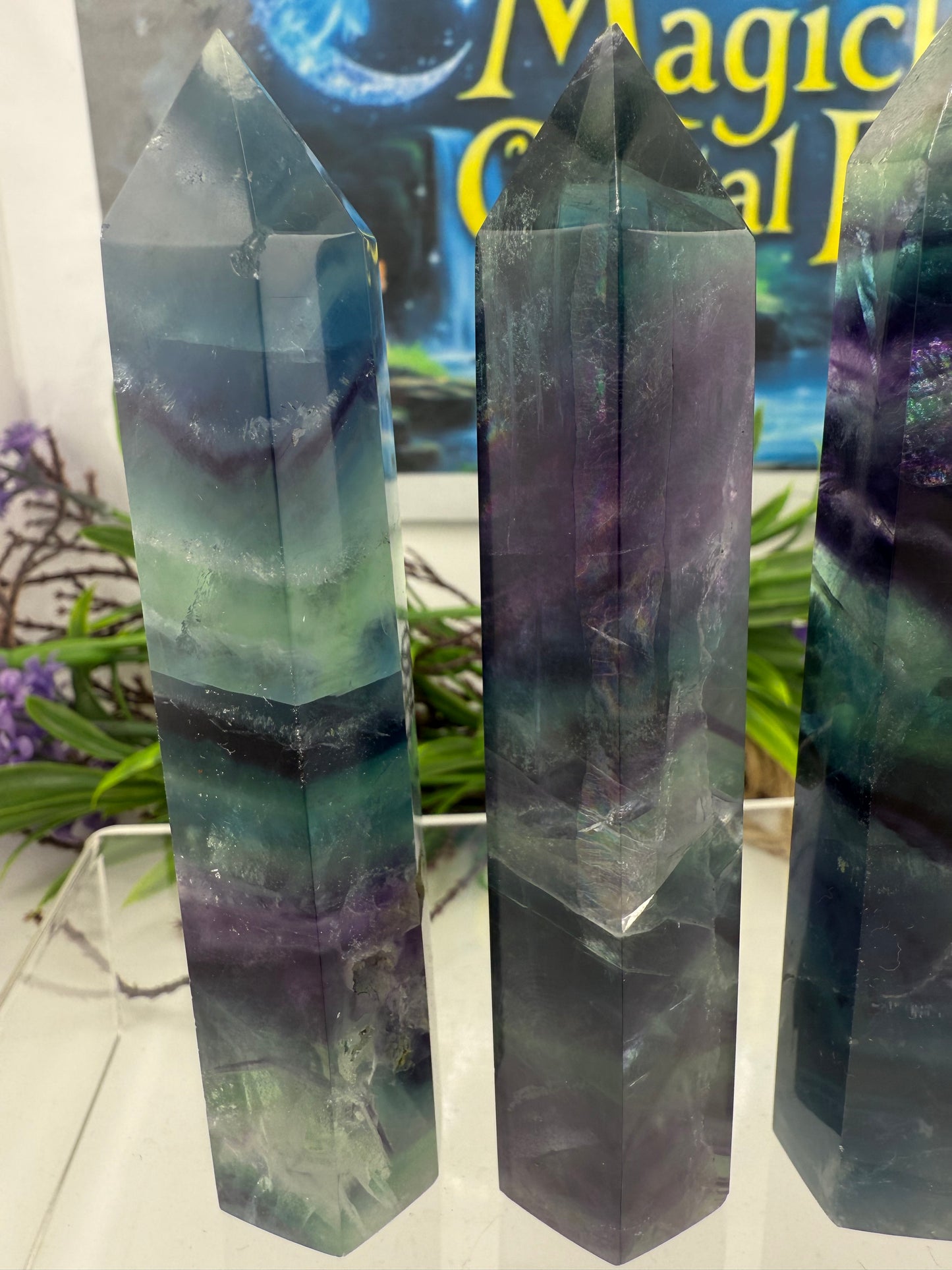 Rainbow Fluorite Point