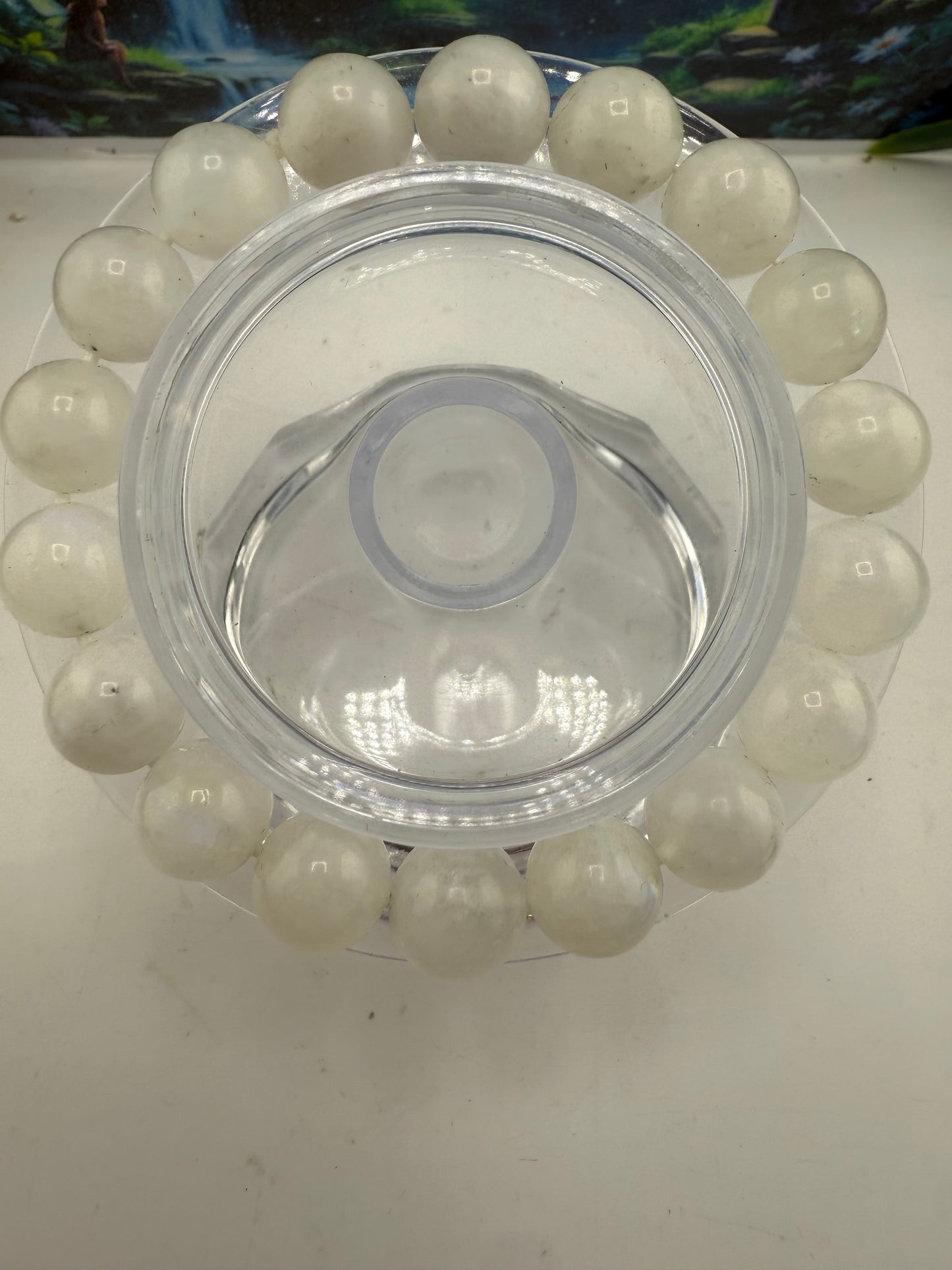 Rainbow Moonstone Bead Bracelet 10mm