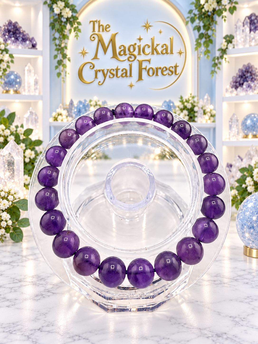 Amethyst Crystal Bracelet 10mm