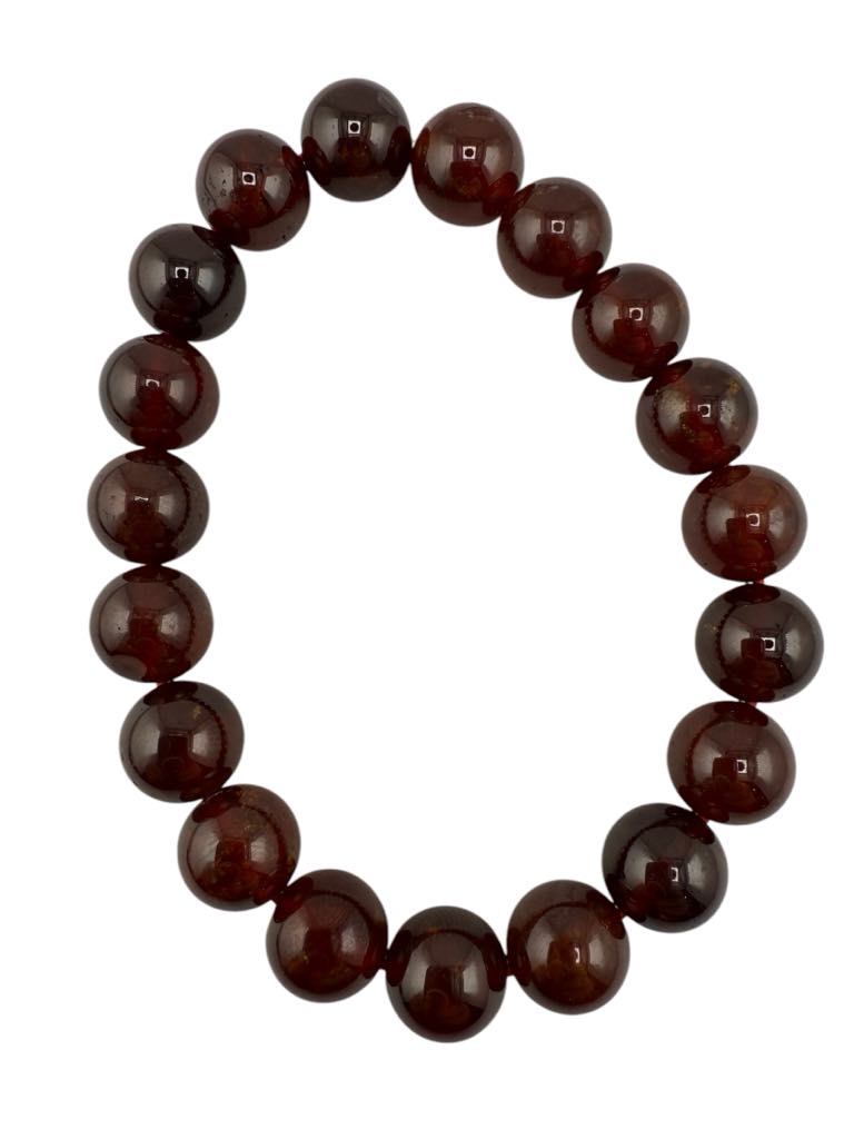 Garnet Bead Bracelet 10mm
