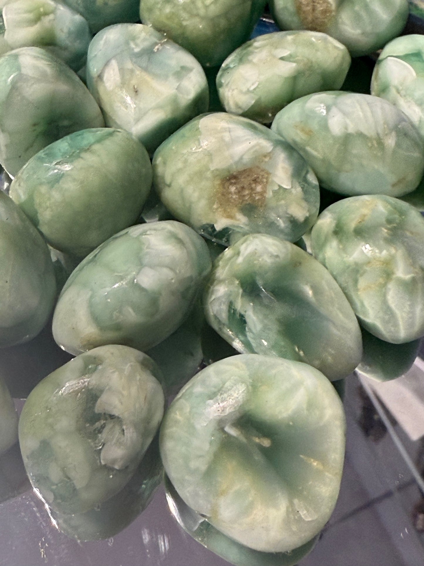 Green Pectolite Tumbled