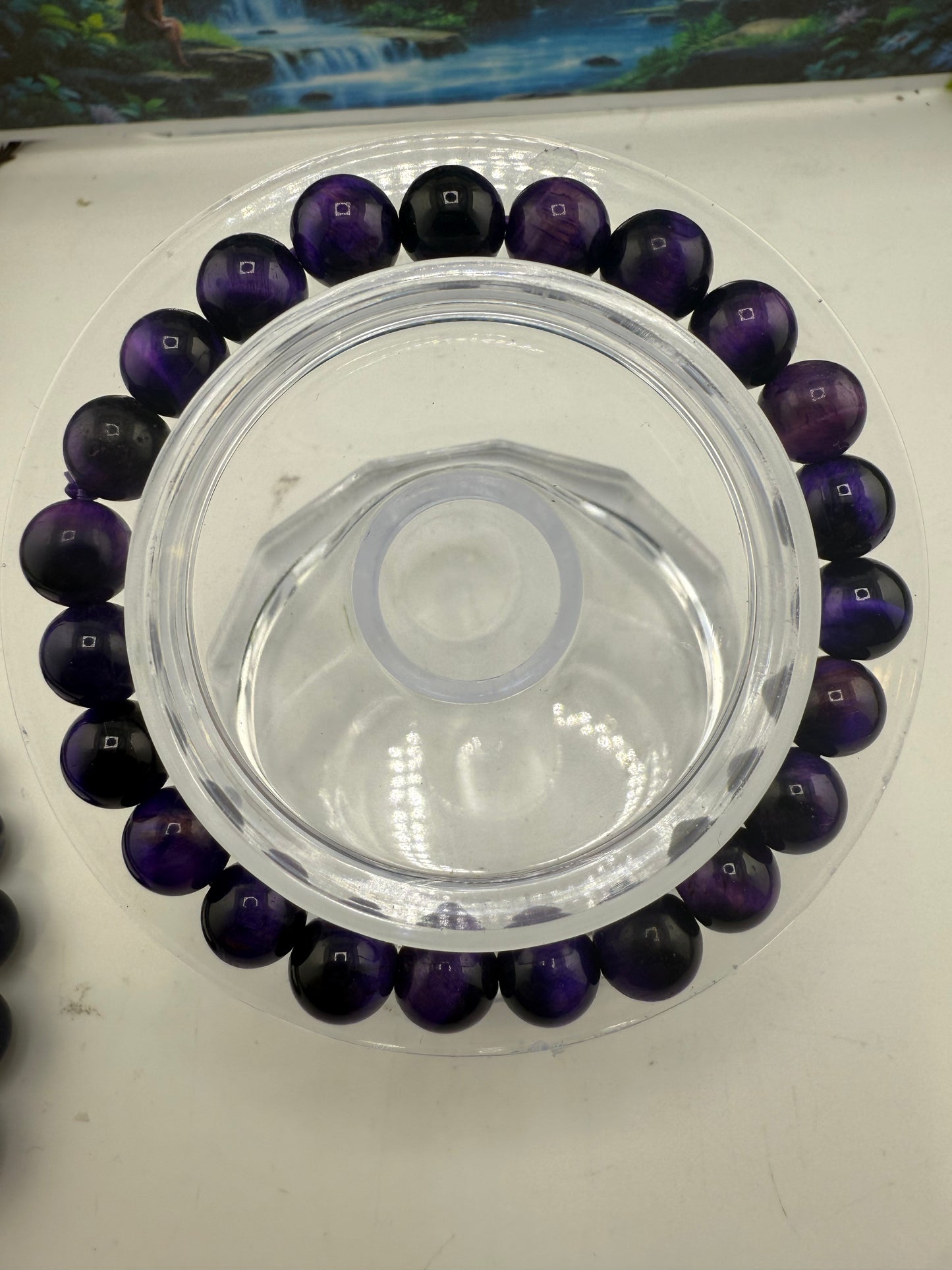 Purple Tiger Eye Bead 8mm