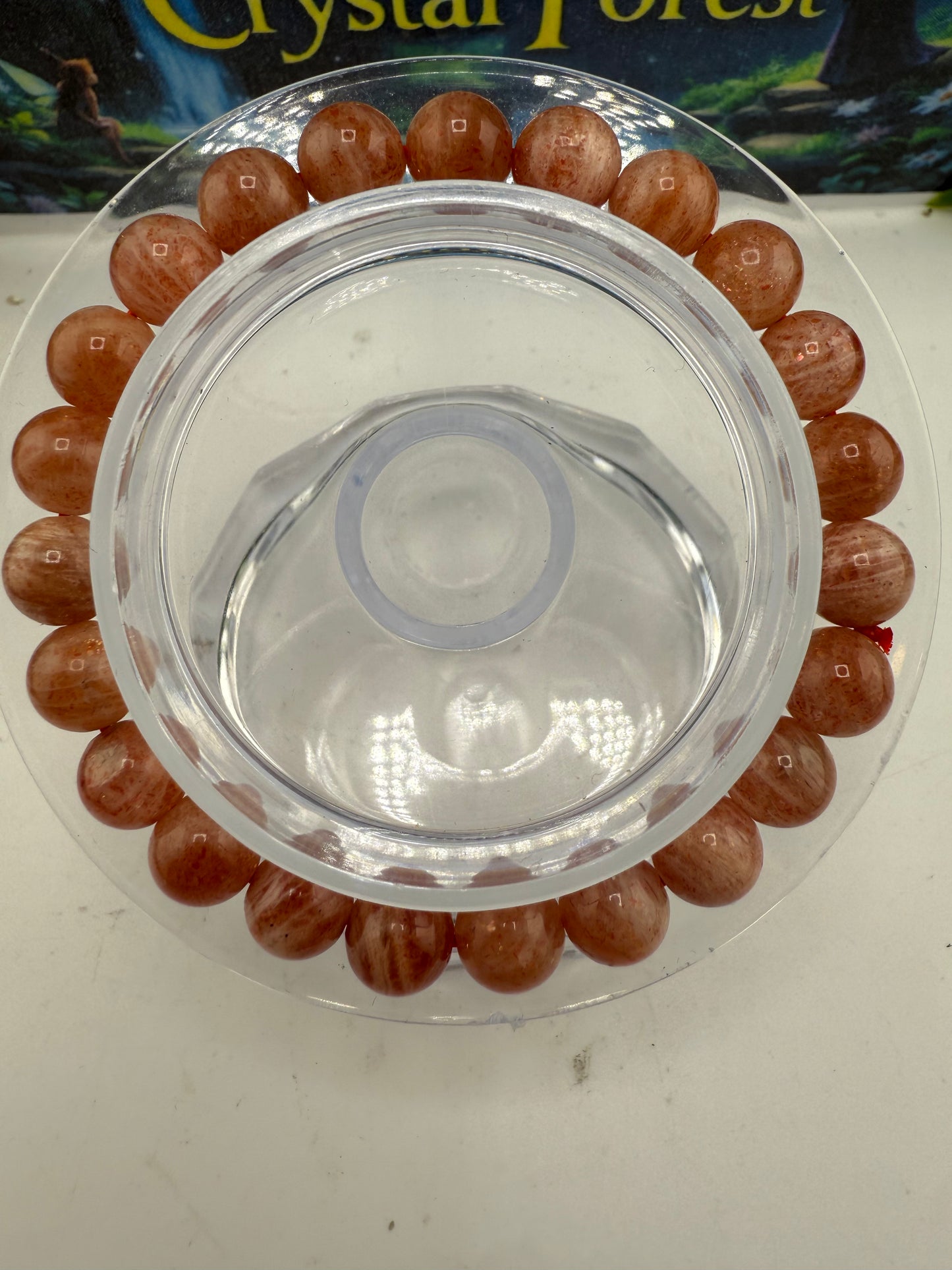 Sunstone Bead Bracelet 8mm