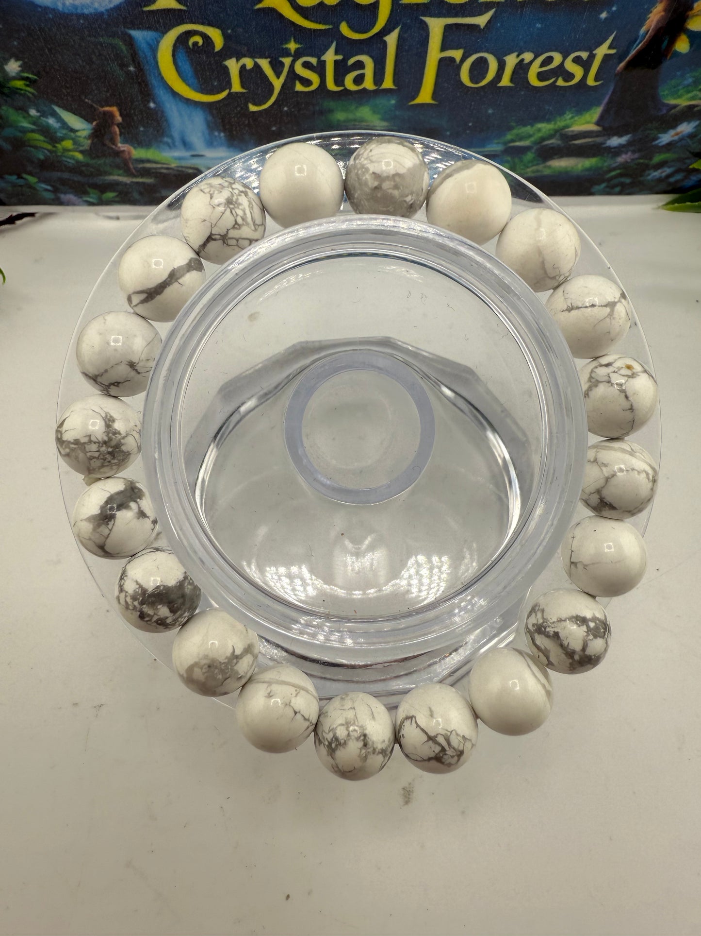 Howlite Bead Bracelet 10mm