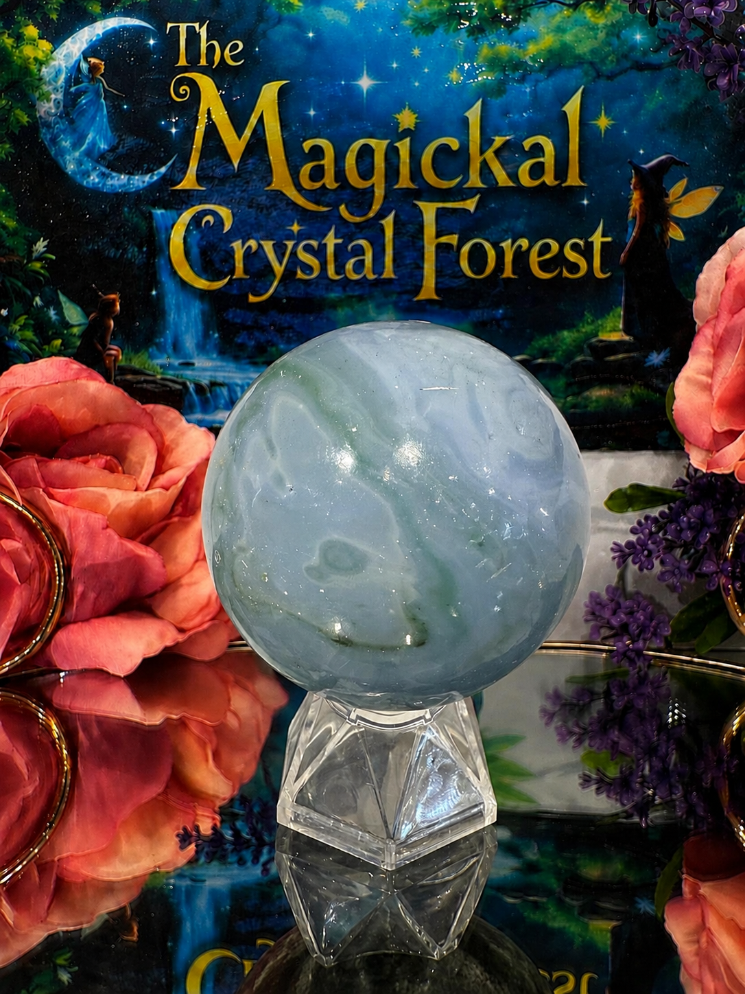 Blue obsidian Sphere 1