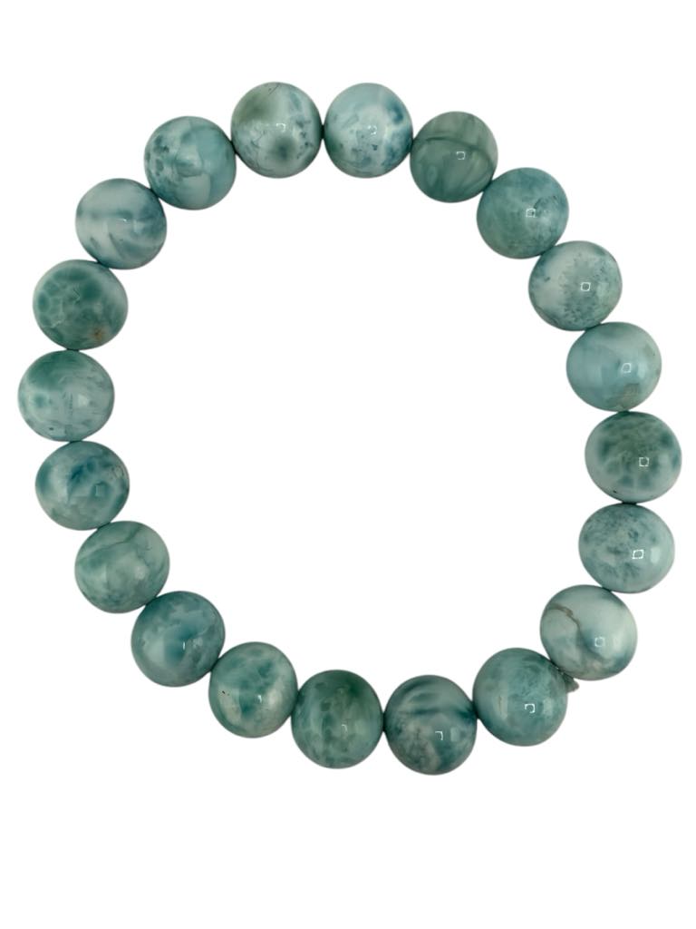 Larimar Bead Bracelet 8mm