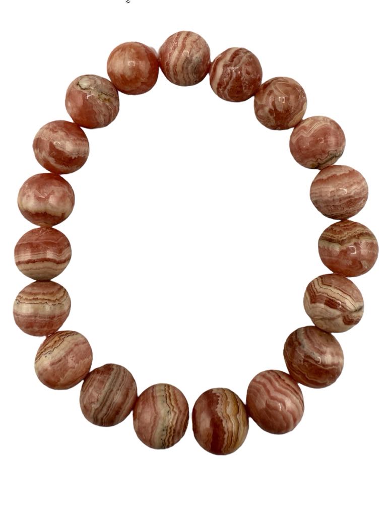 Rhodochrosite Crystal Bracelet 10mm
