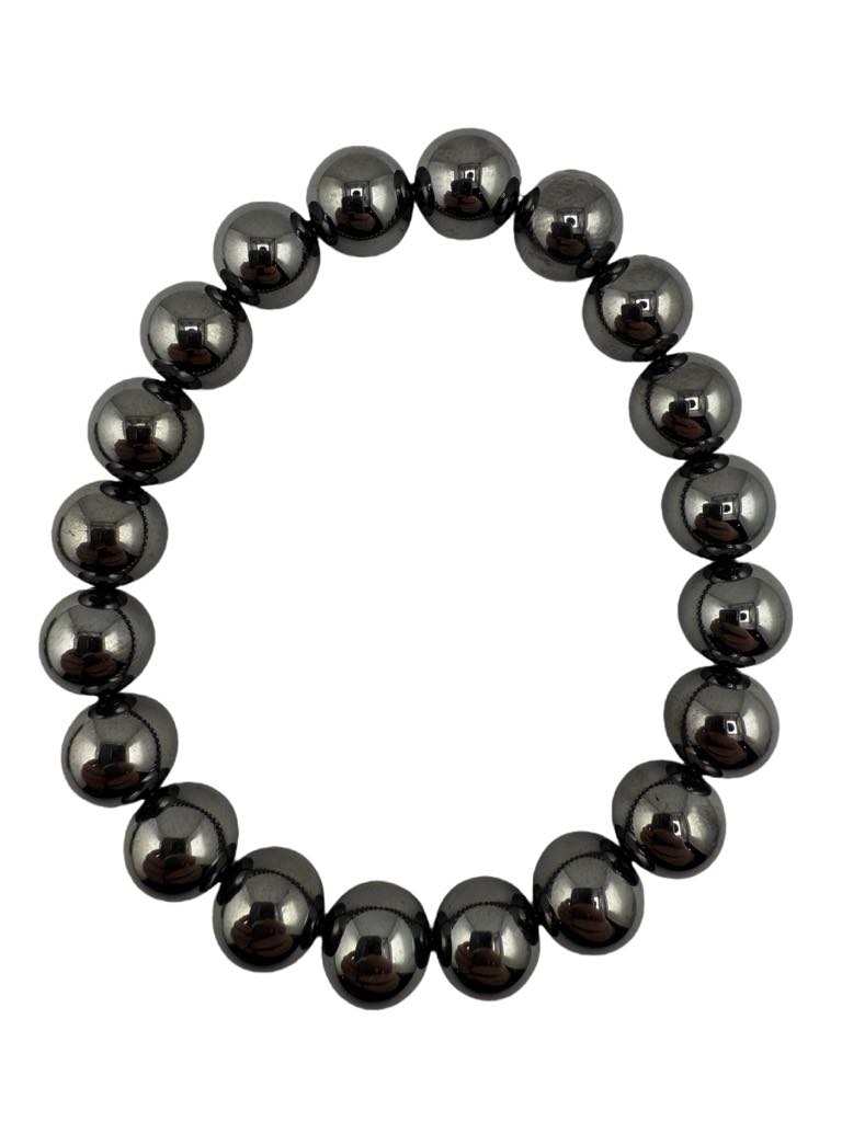 Black Tourmaline Bead Bracelet 10mm