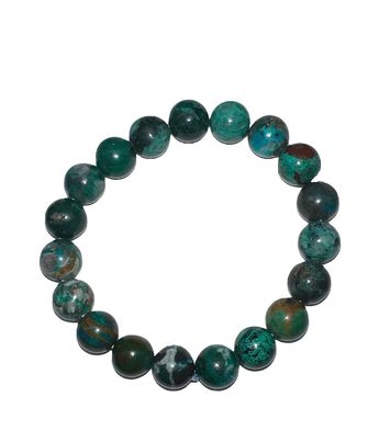 Chrysocolla Green Crystal Bracelet 10mm