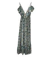 The Empress Frill Maxi Dress- Green