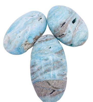 Blue Aragonite Palm Stones