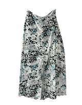 The Empress Boho button skirt- Blue leopard
