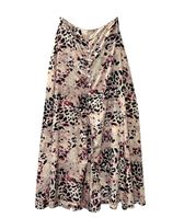 The Empress Boho button skirt- Pink leopard