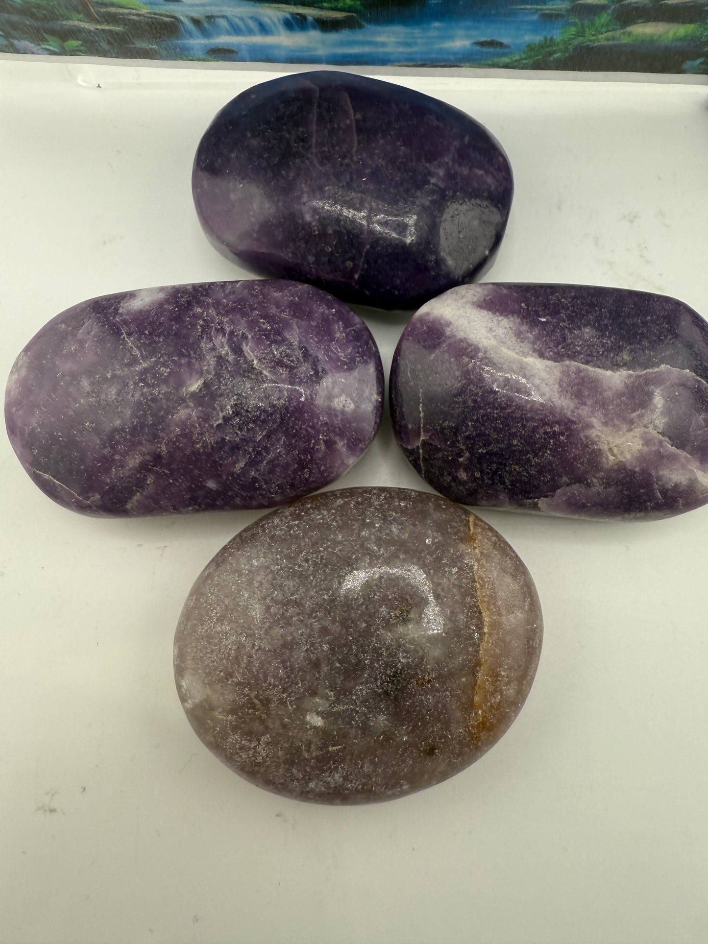 Lepidolite Palm Stone