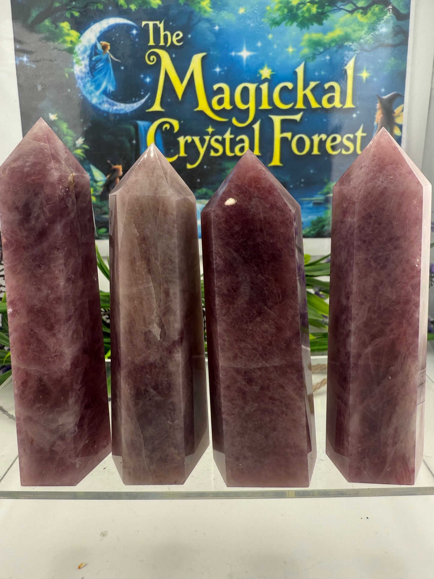 Purple Rose Quartz Points
