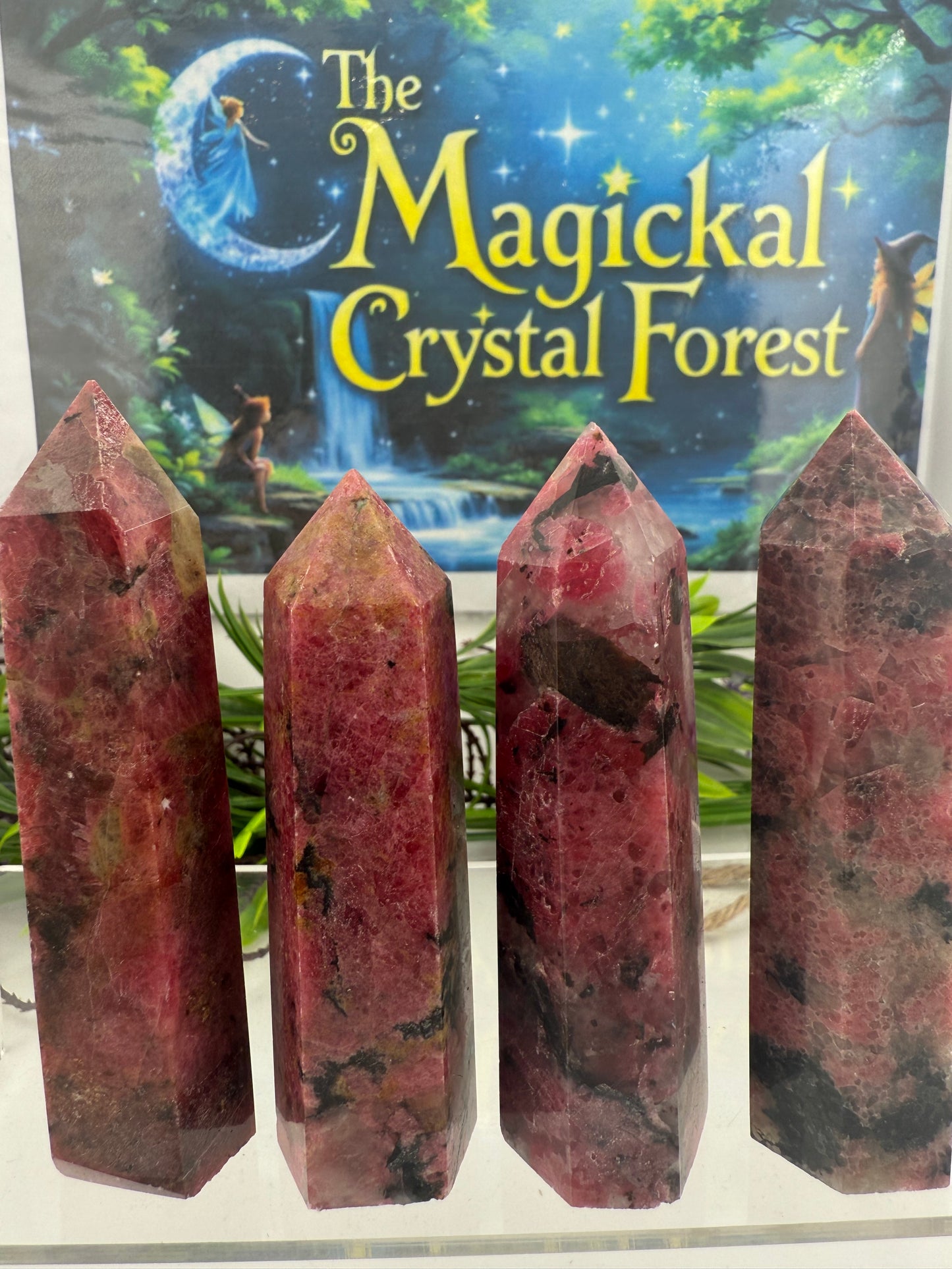 Red Rhodonite Point