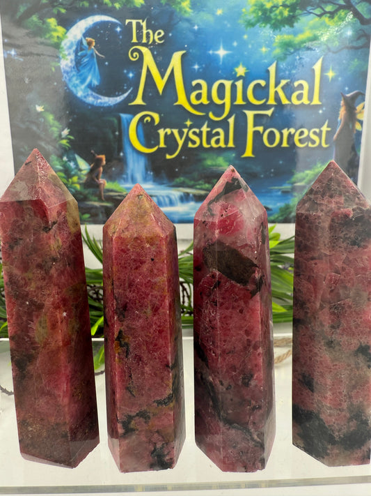 Red Rhodonite Point