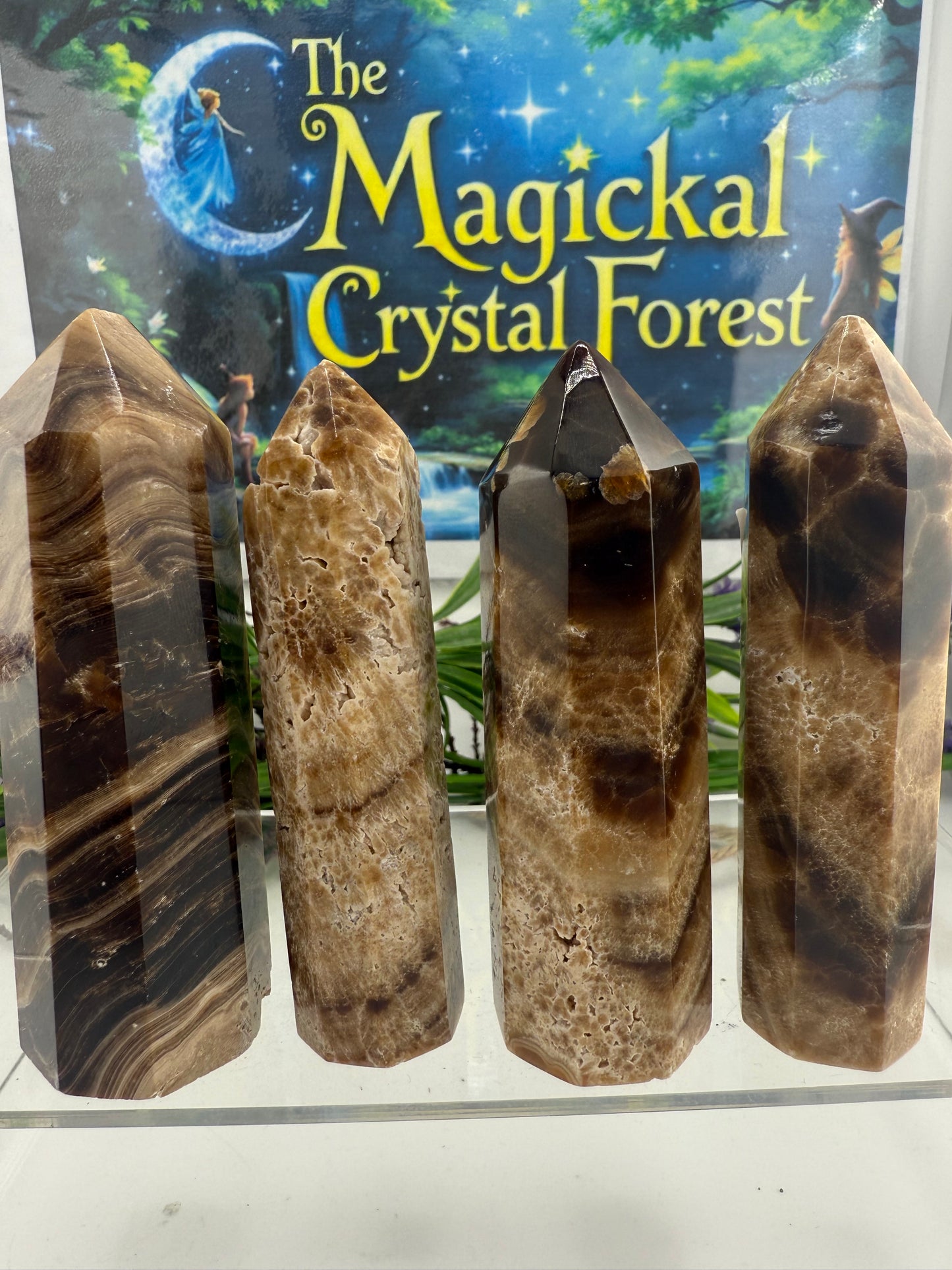 Chocolate Calcite Points