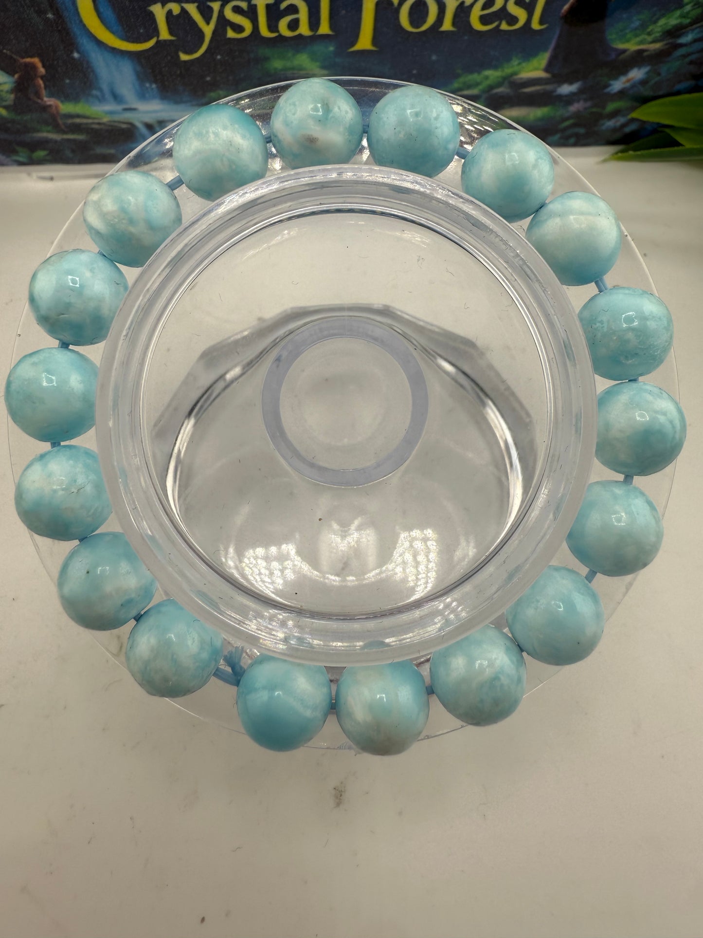 Hemimorphite Bead Bracelet 10mm
