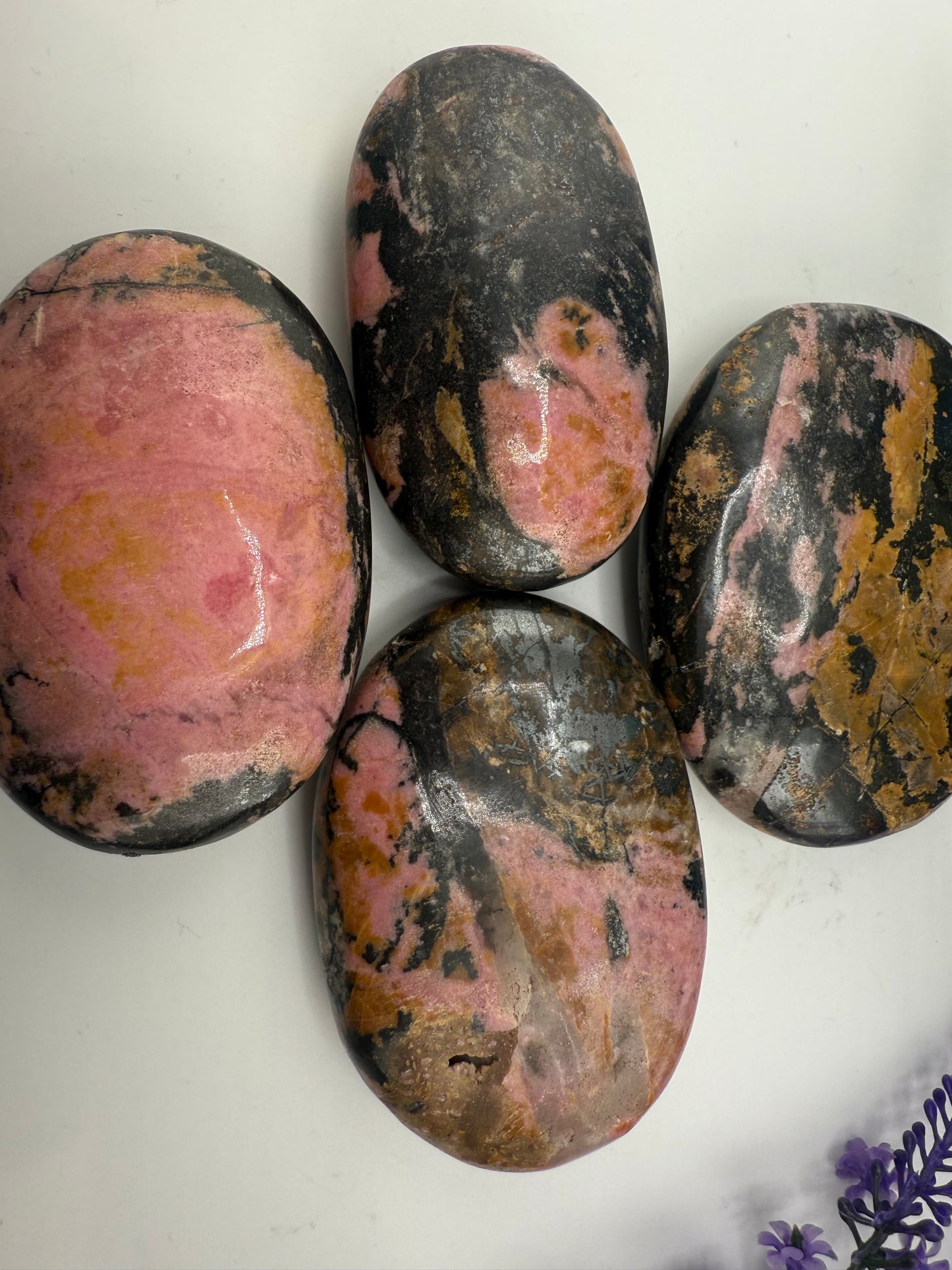 Rhodonite Palm Stones
