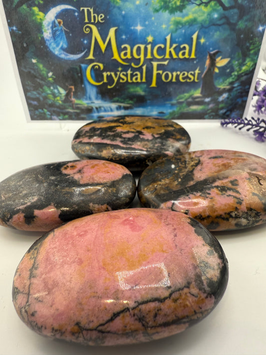 Rhodonite Palm Stones