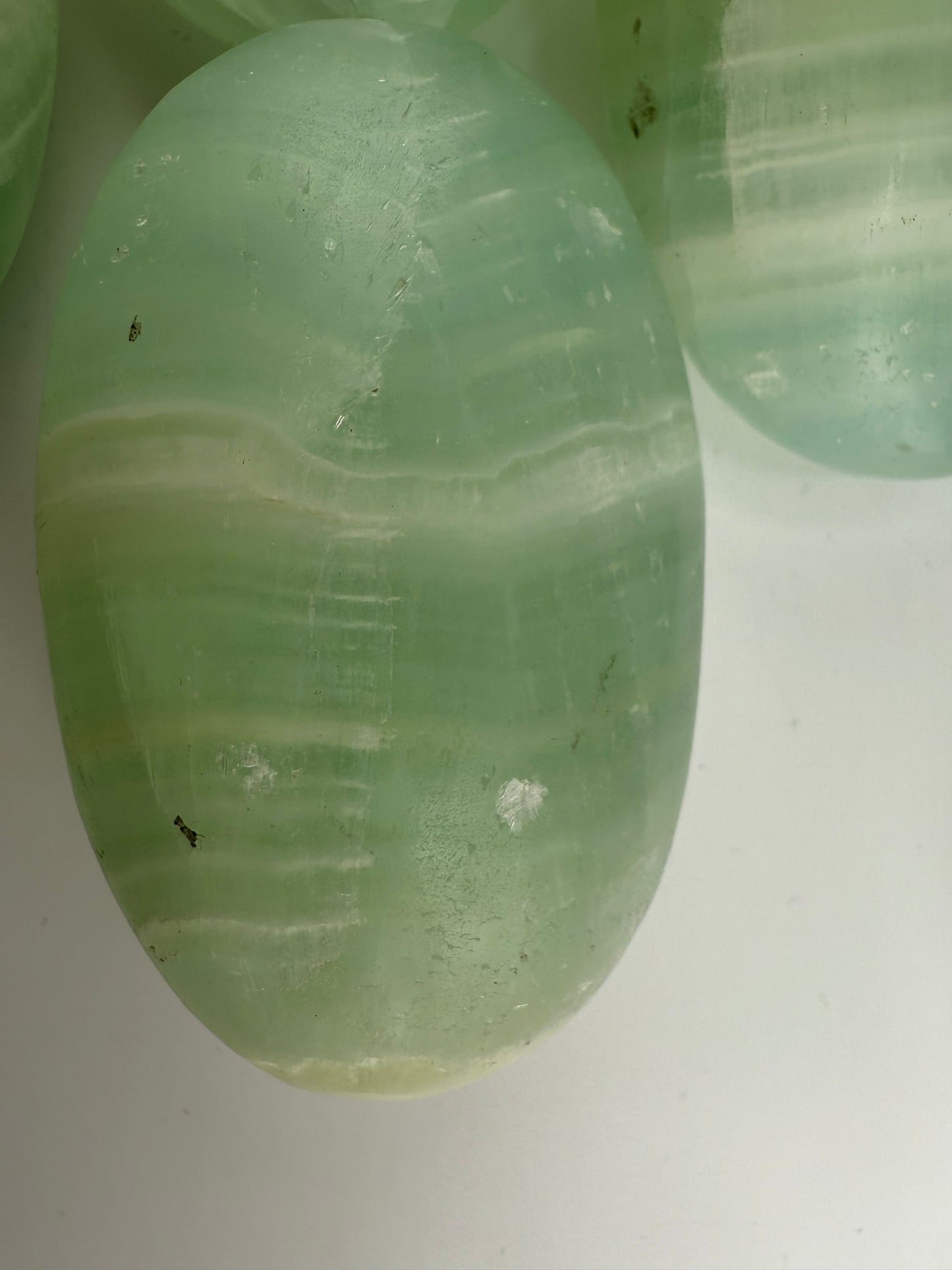 Pistachio Calcite Palm Stones