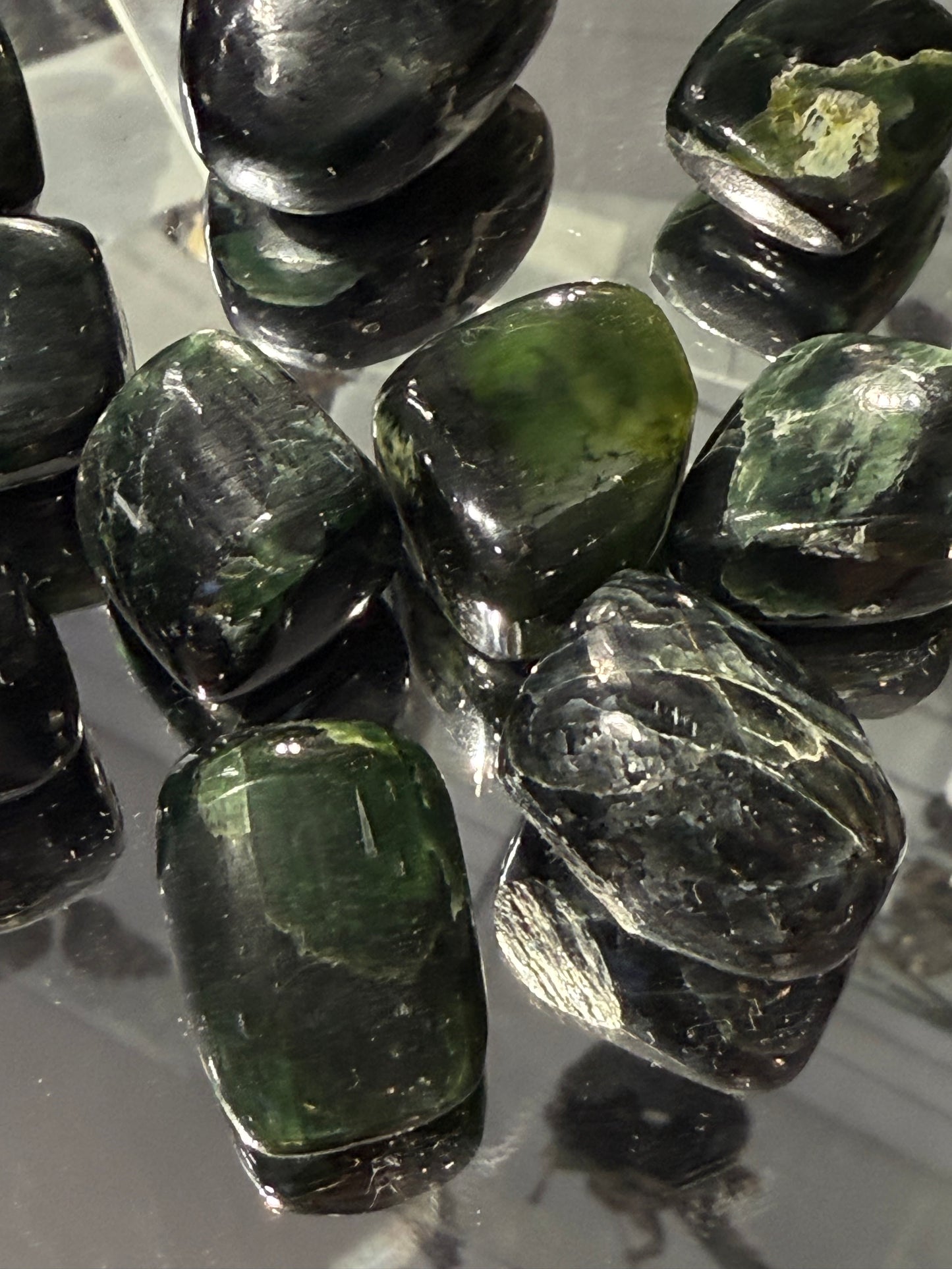 Pure Green Kyanite Tumbled