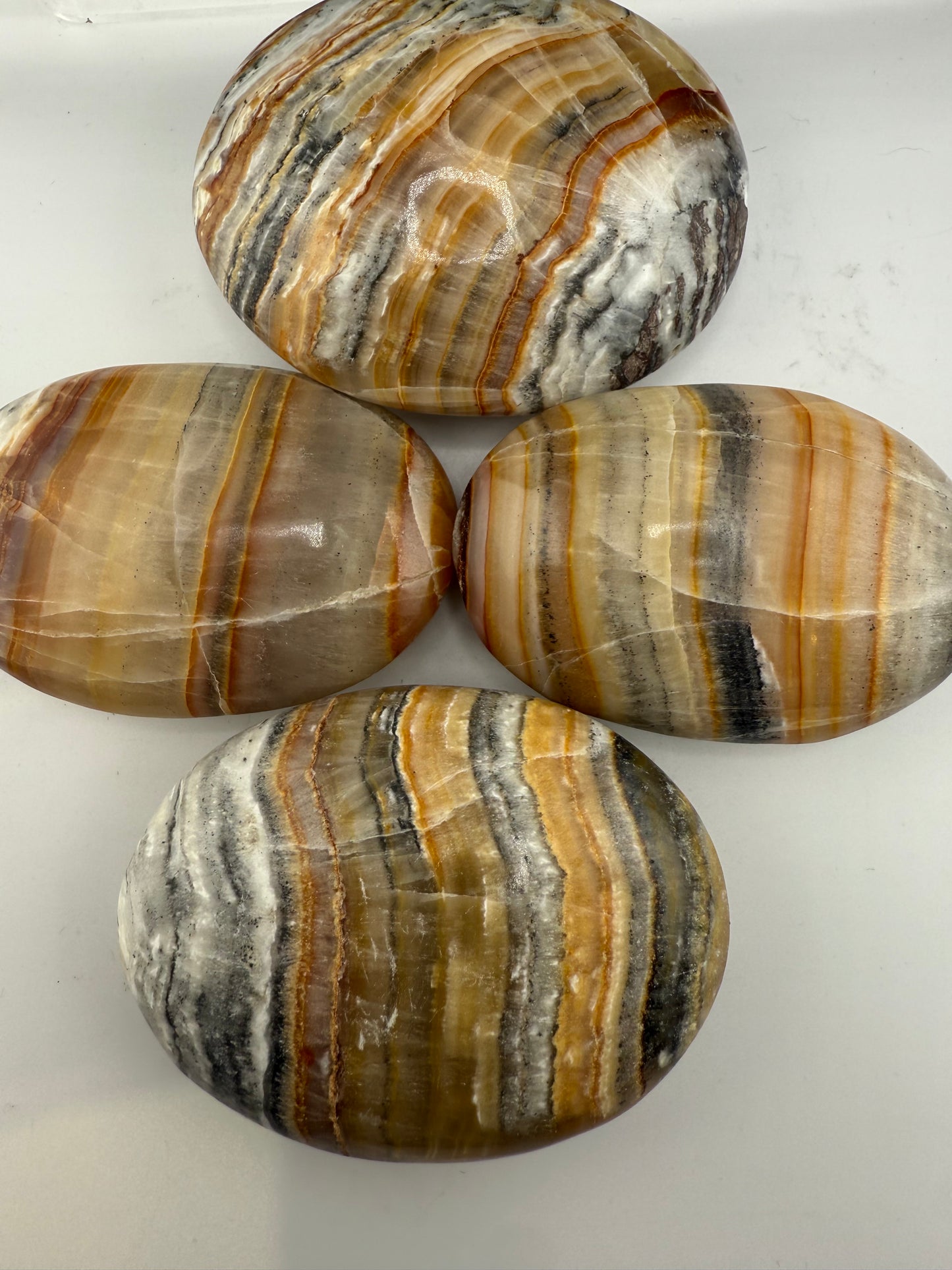 Red Aragonite Palm Stone
