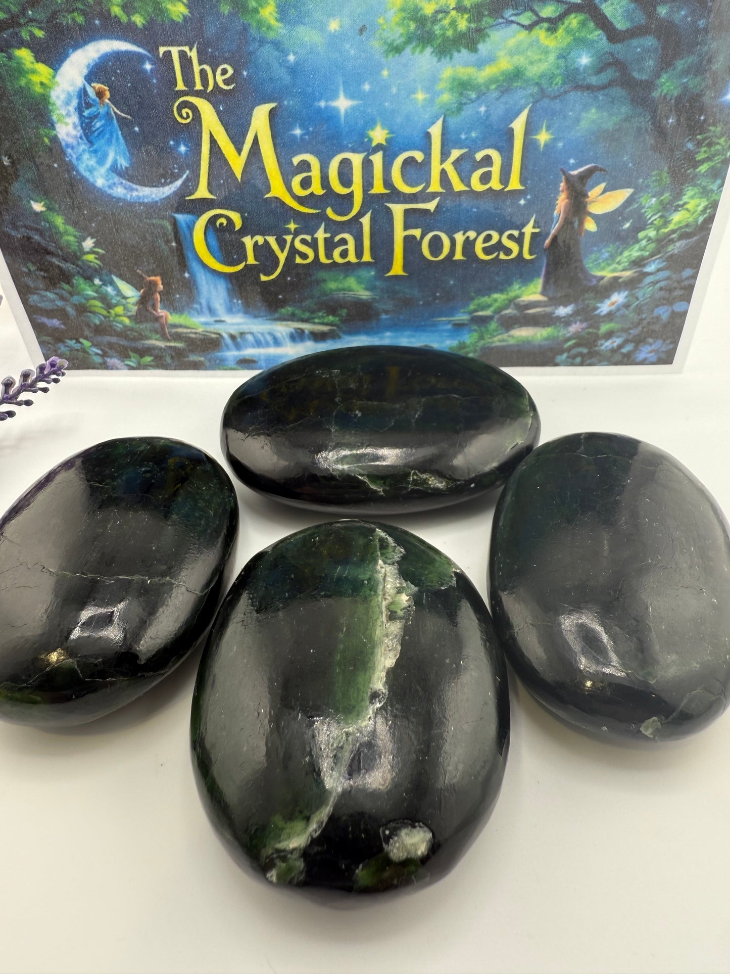 Green Kyanite Pure Palm Stone