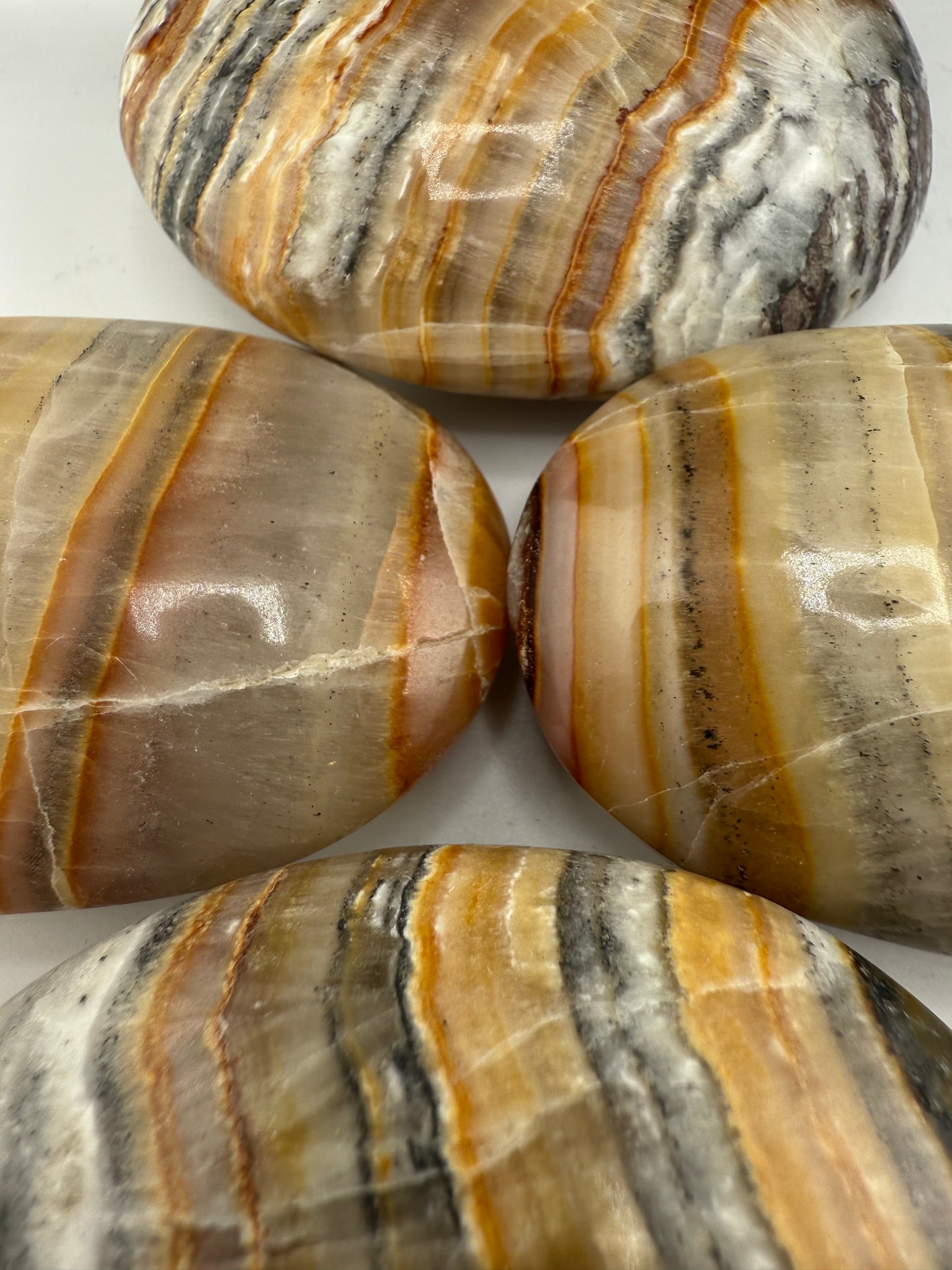 Red Aragonite Palm Stone