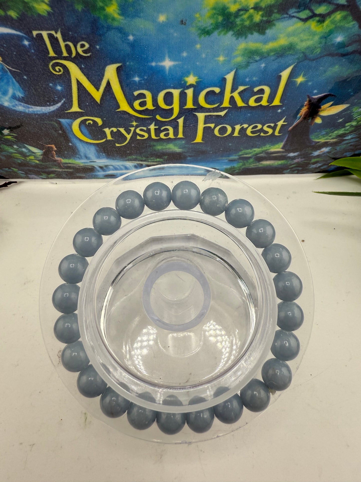 Angelite Crystal Bracelet 8mm
