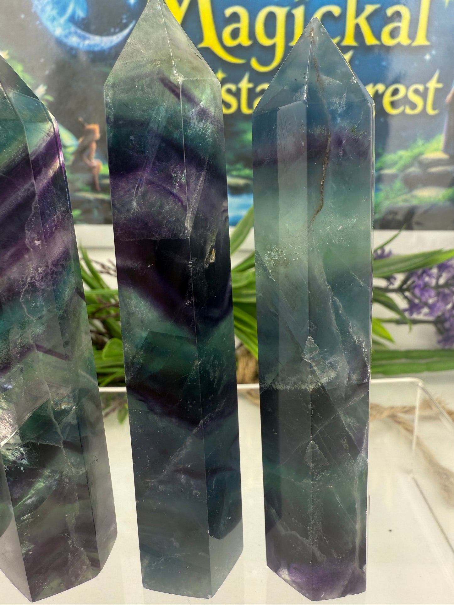 Rainbow Fluorite Point