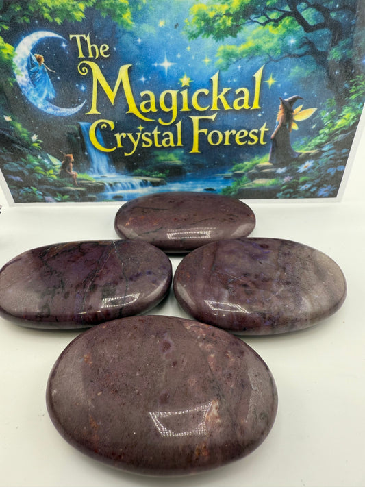 Purple Jadeite Palm Stone