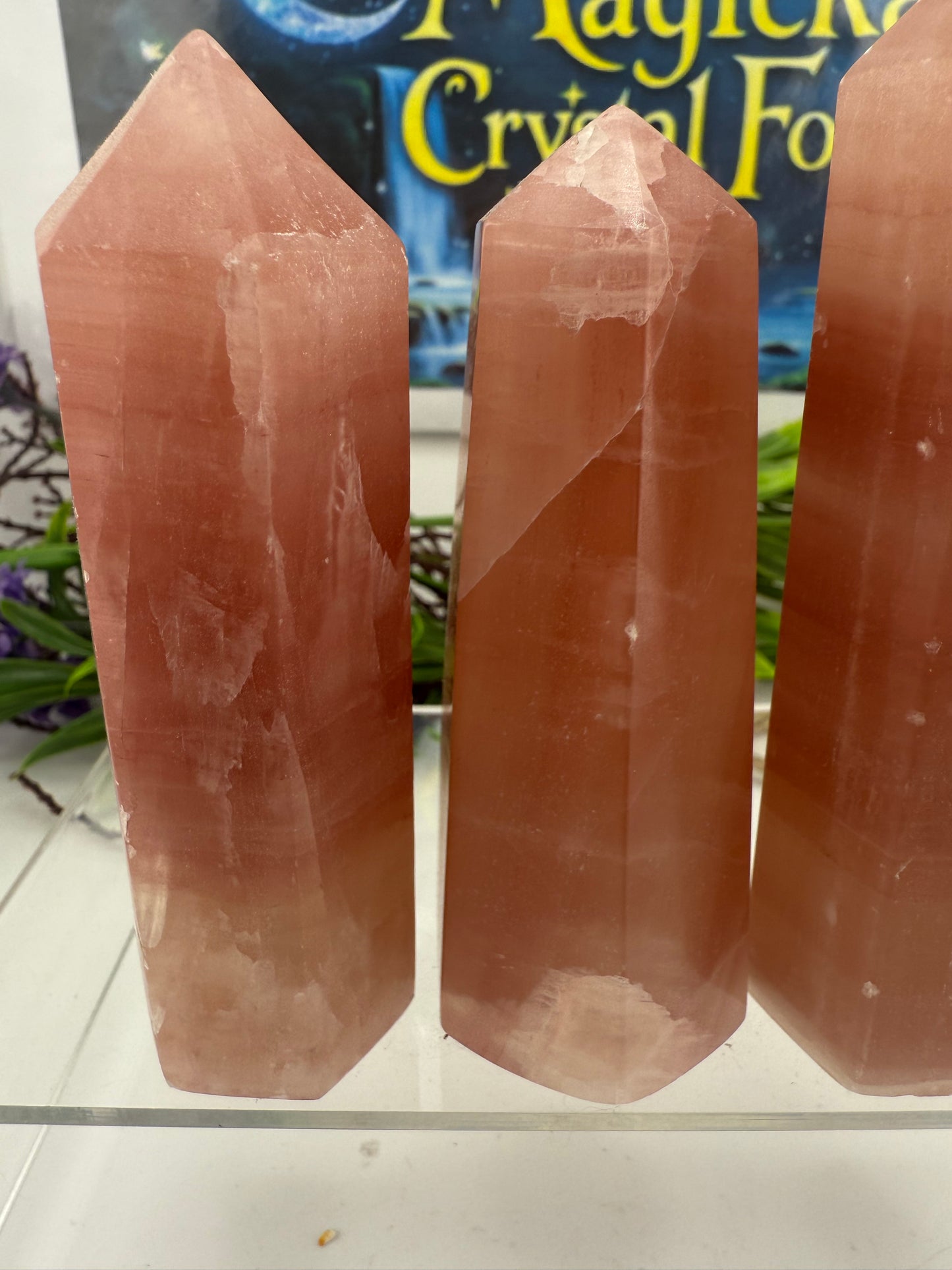 Red Calcite Points