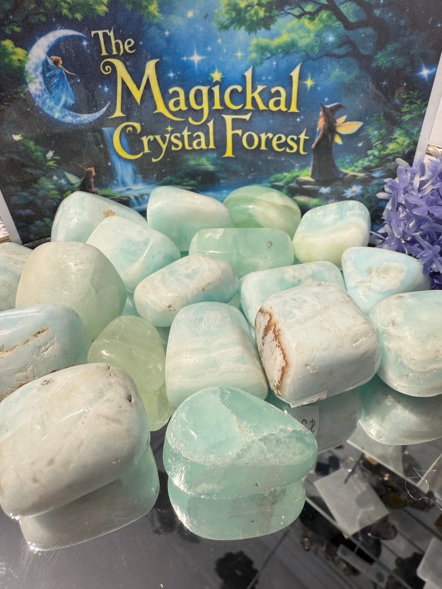 Caribbean Calcite Tumbled