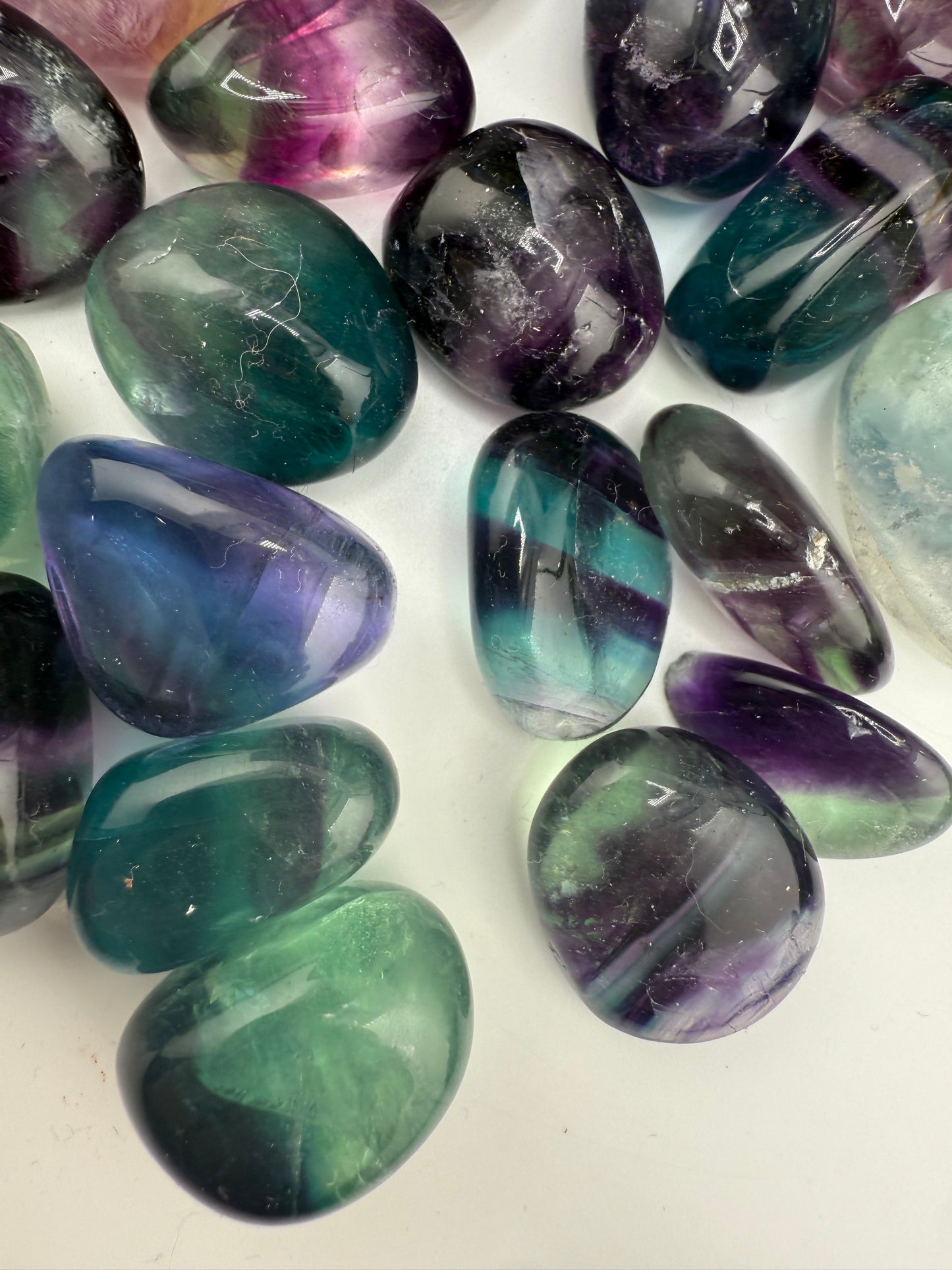 Rainbow Fluorite Tumbled