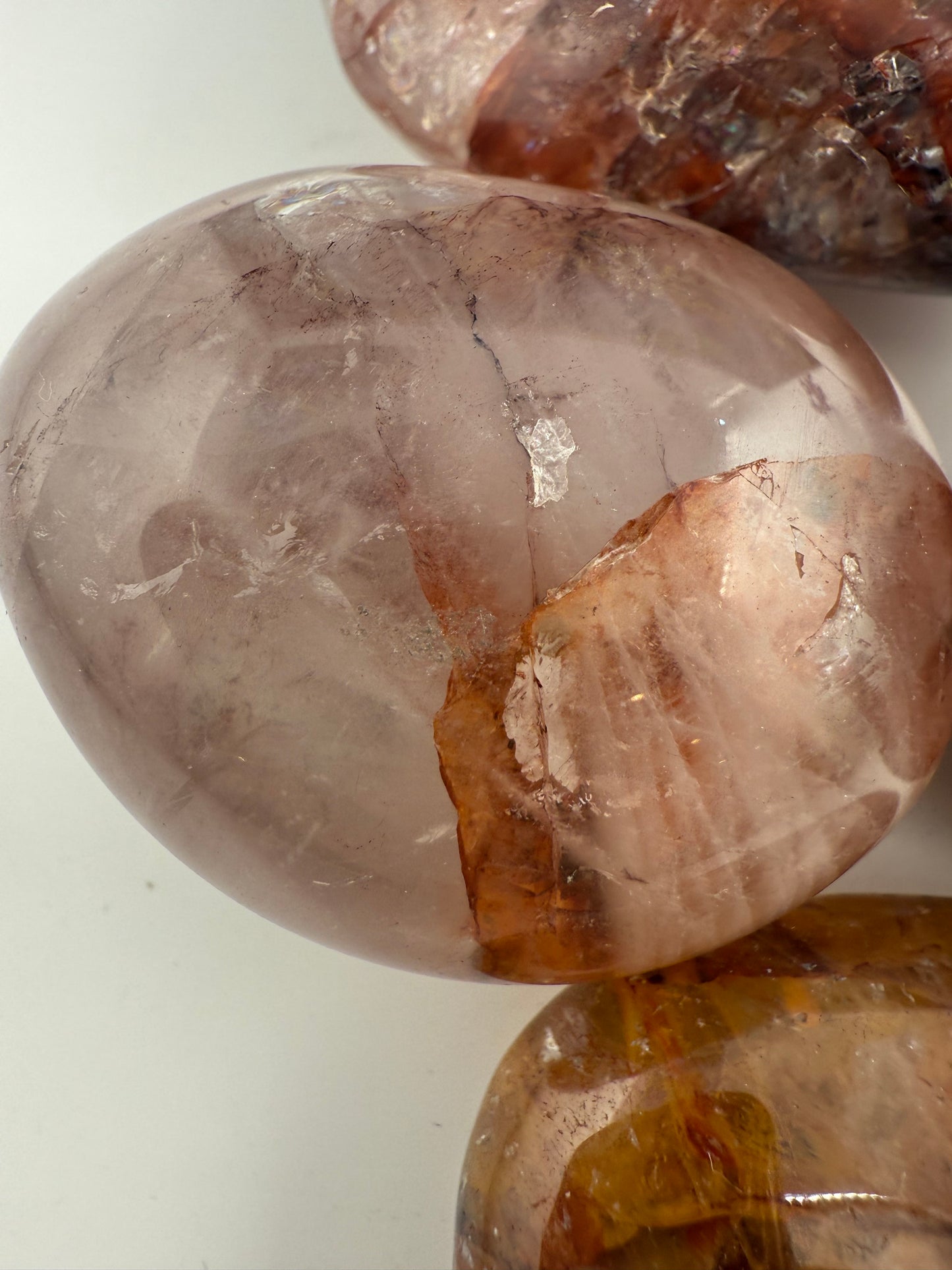 Fire Quartz Palm Stones