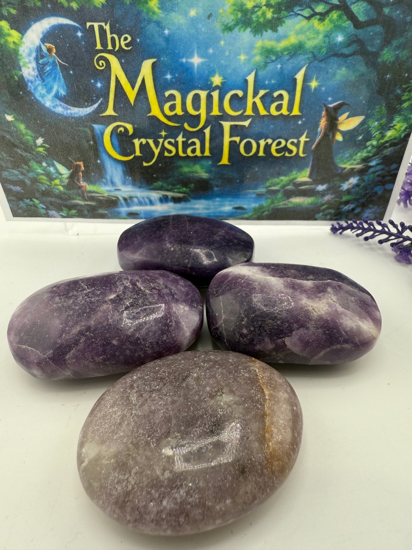 Lepidolite Palm Stone