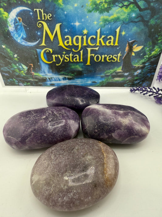 Lepidolite Palm Stone