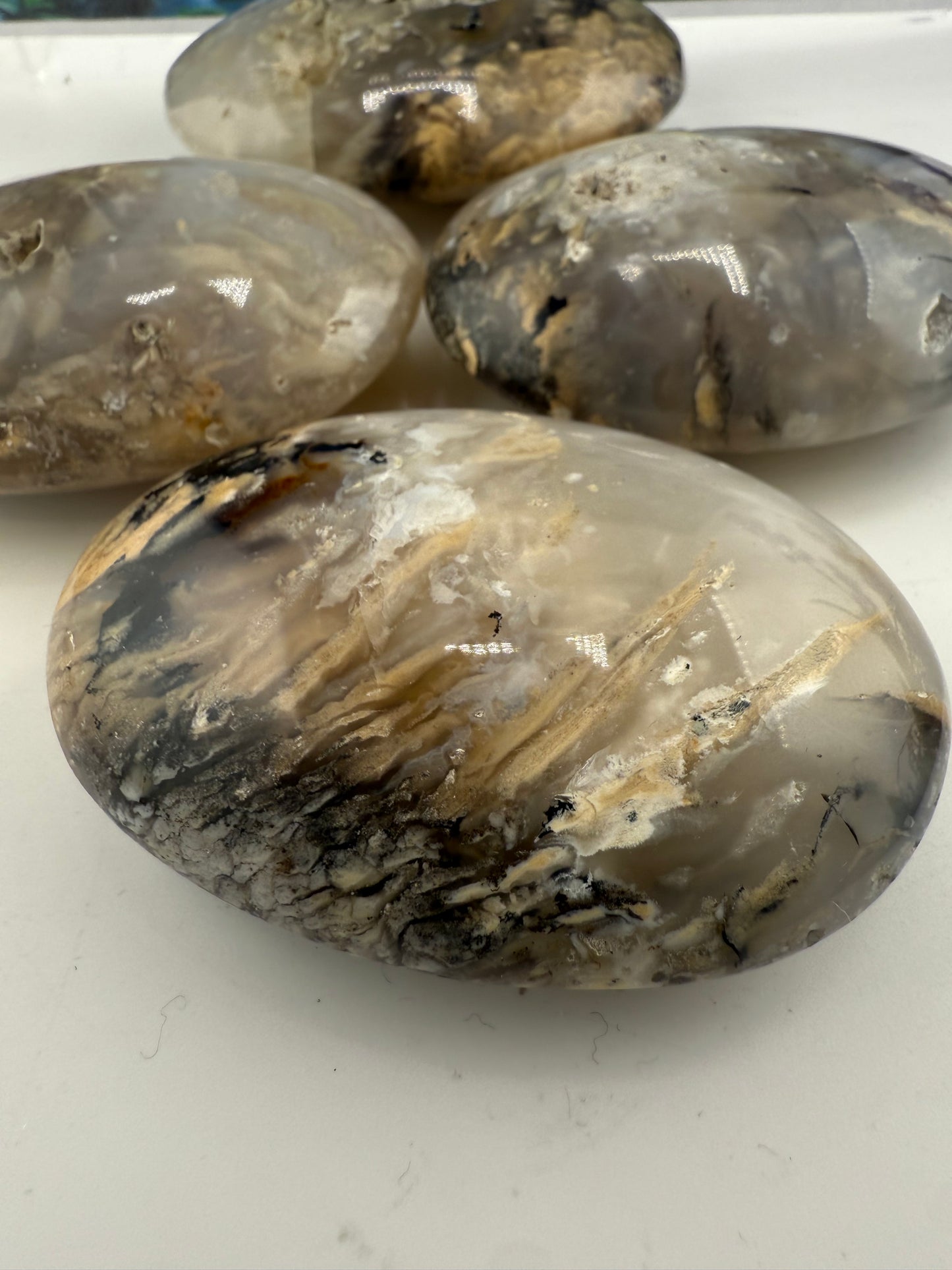 Dendritic Opal Palm Stones