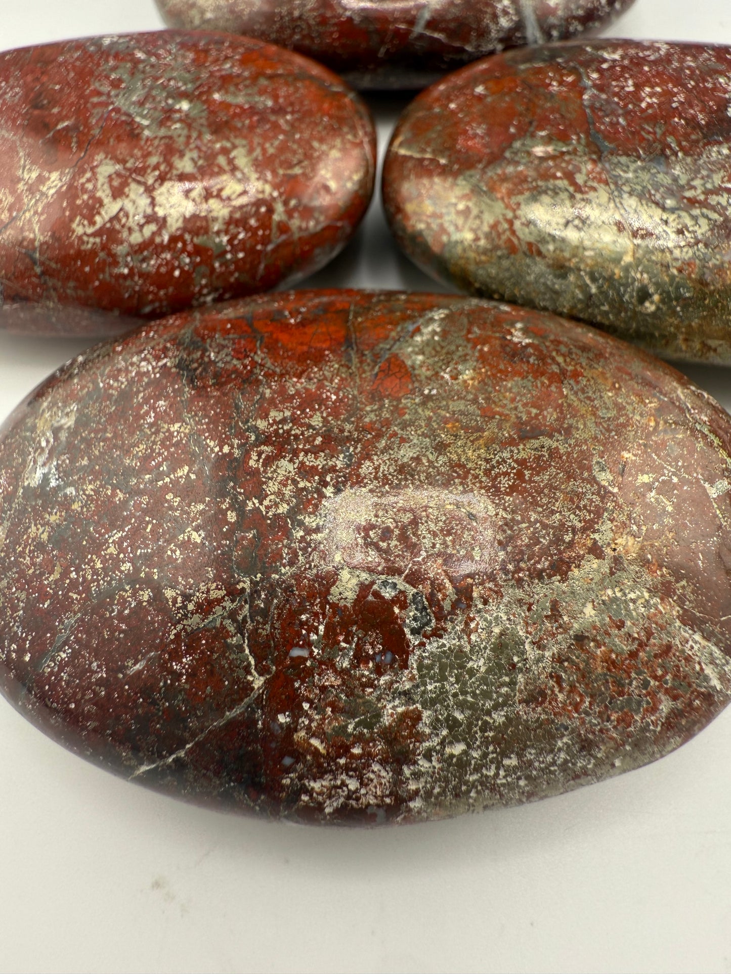 Red Jasper with Pyrite Palm Stone
